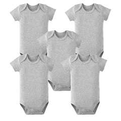 工場は新生児の綿の半袖の三角のお尻の服を卸売りします。
