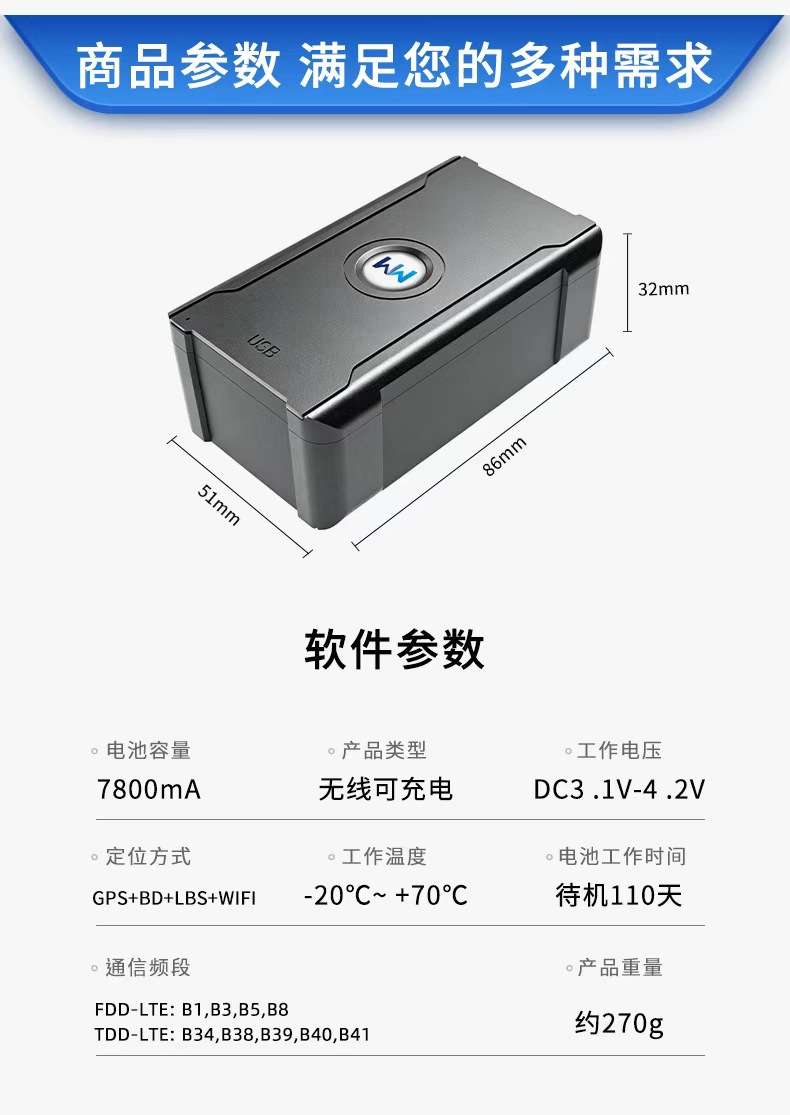 Wanwei Beidou Vehicle-Mounted Satellite Gps Locator, Car Anti-Theft, 5g Installation-Free Strong Magnetic Gps Tracking Device