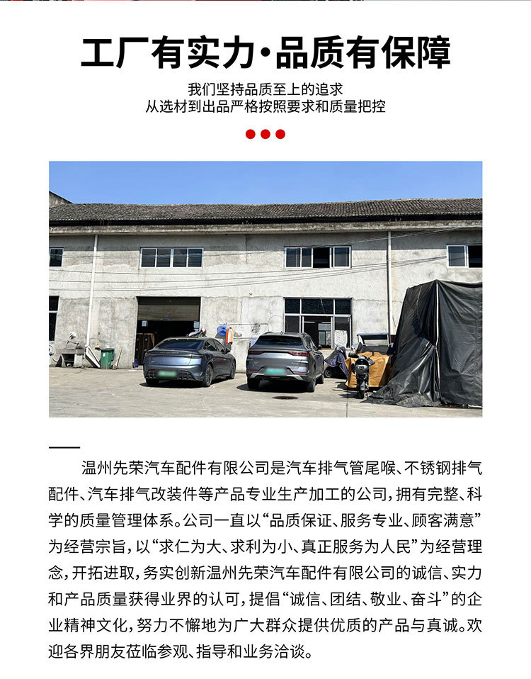 Specialized tailpipe for car exhaust modification, stainless steel single-tube exhaust pipe decorative accessory, universal exhaust cover