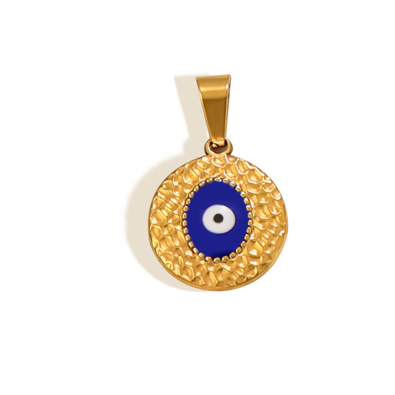 7g Weight Pendant Jewelry Making Type Real Gold Plated Plating Material 1 Piece Quantity Holiday, Daily Occasion 304 Stainless Steel Material Devil's Eye Pattern Unisex Gender Vintage Style, Classic Style Style Waterproof Non Tarnish, Plating Craft Real Gold Plated Devil's Eye 304 Stainless Steel Vintage Style Classic Style Waterproof Non Tarnish 16