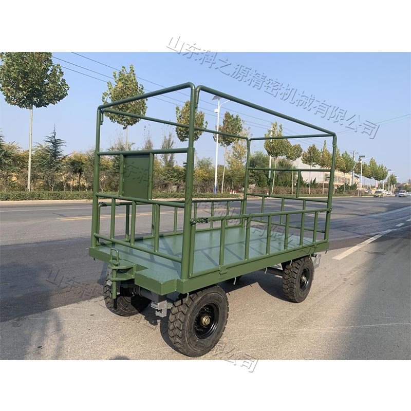 重型货物平板拖车 货车机动牵引式运输车 集装箱用钢平板拖车