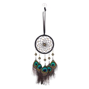 Factory Direct Peacock Hair Dreamcatcher Hanging Ornaments Indian Creative Bird Spirit Retro Home Hanging Ornaments