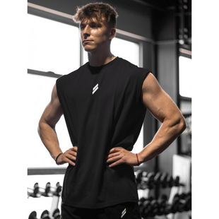 Summer Fitness Sports Mesh Vest Casual Running Training Loose European and American Large Size Breathable Quick-Drying Round Neck Sweatshirt
