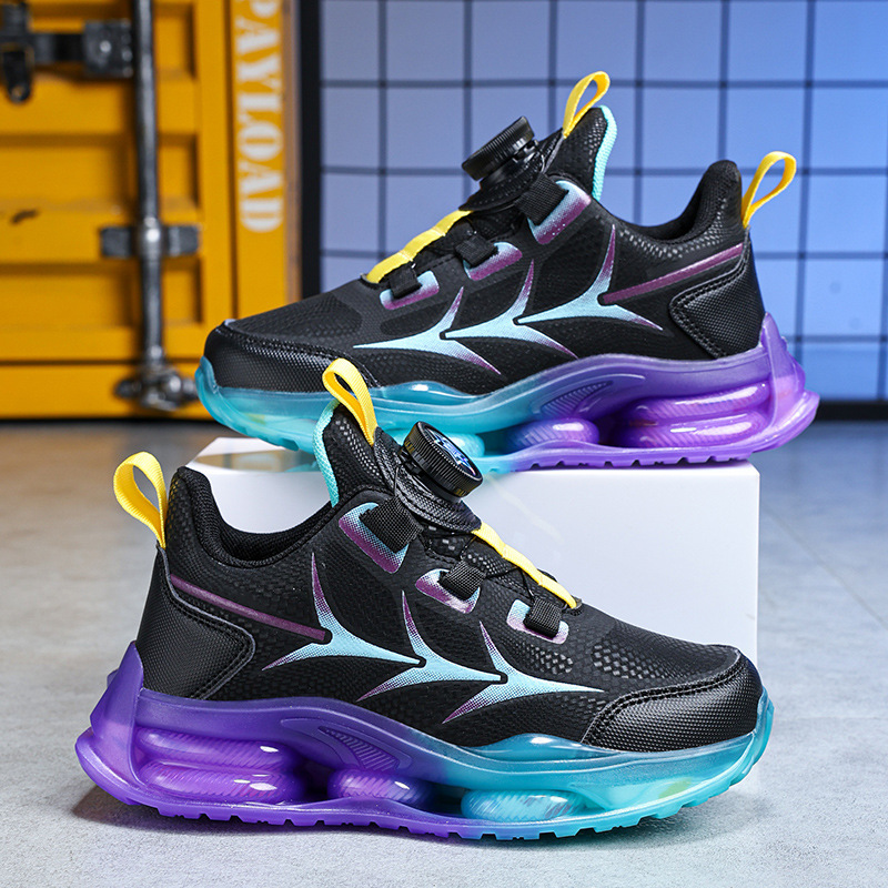 Åndbare basketballsko til drenge med spænde_voghion.com