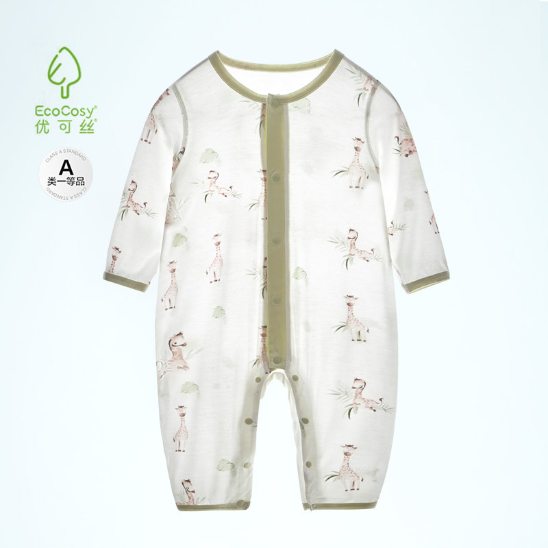 New Spring and Summer Thin Long-sleeved Youkesi Soft Boneless Baby Air-conditioning Clothes Pajamas Newborn Baby Jaysuit New Spring and Summer Thin Long-sleeved Youkesi Soft Boneless Baby Air-conditioning Clothes Pajamas Newborn Baby Jaysuit