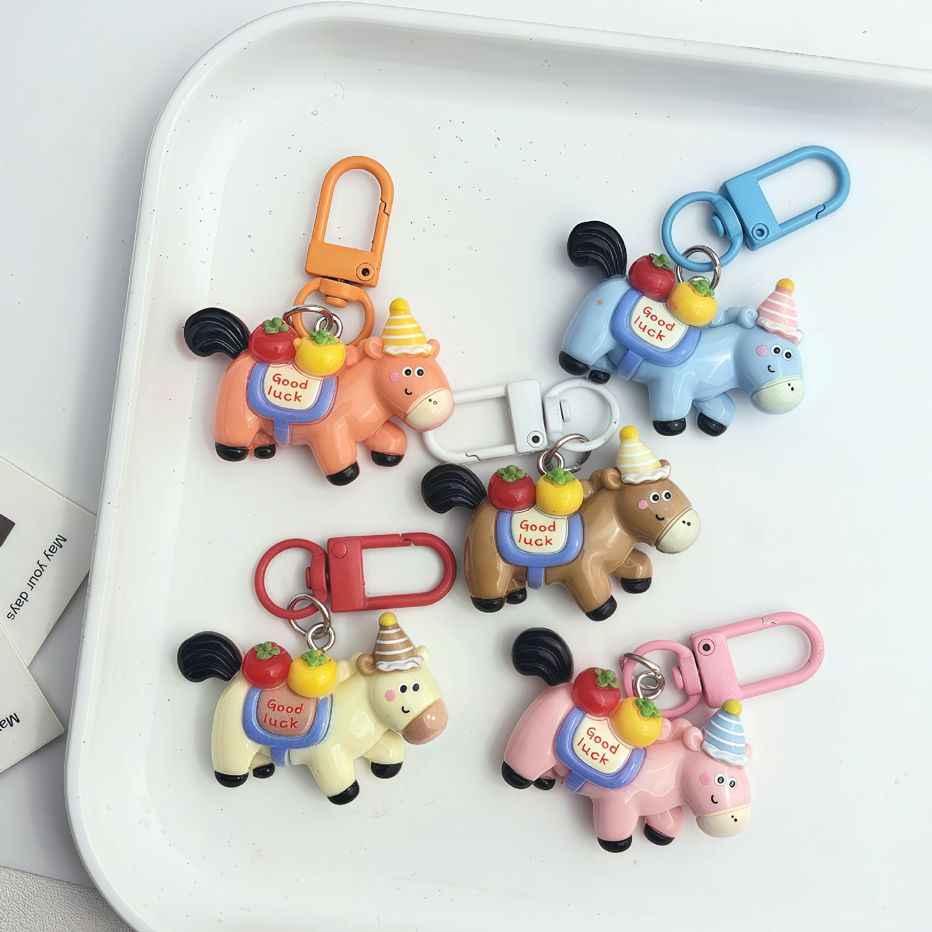 卡通马年好运小马挂件可爱包包钥匙扣挂饰学生书包马年小礼品批发