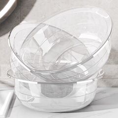 新しい1透明洗面器PETプラスチック素材増粘透明洗面器洗濯物大型洗面器寮足湯