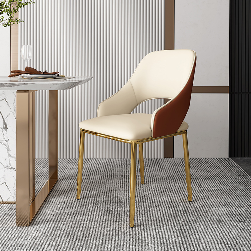 Italian Light Luxury Dining Chair Backrest Home Restaurant Simple Modern Hotel Office Chair Nordic Chair Leisure Negotiation Stool