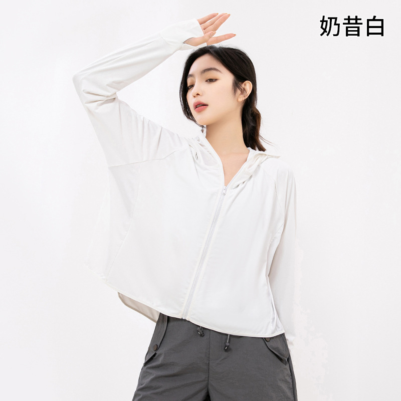 Moxun ロマンチックな日焼け止め服女性 2025 新しい夏のアイスシルクカーディガン軽量通気性抗 UV 日焼け止め服女性|undefined