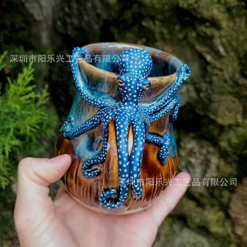 문어컵(수지재질)