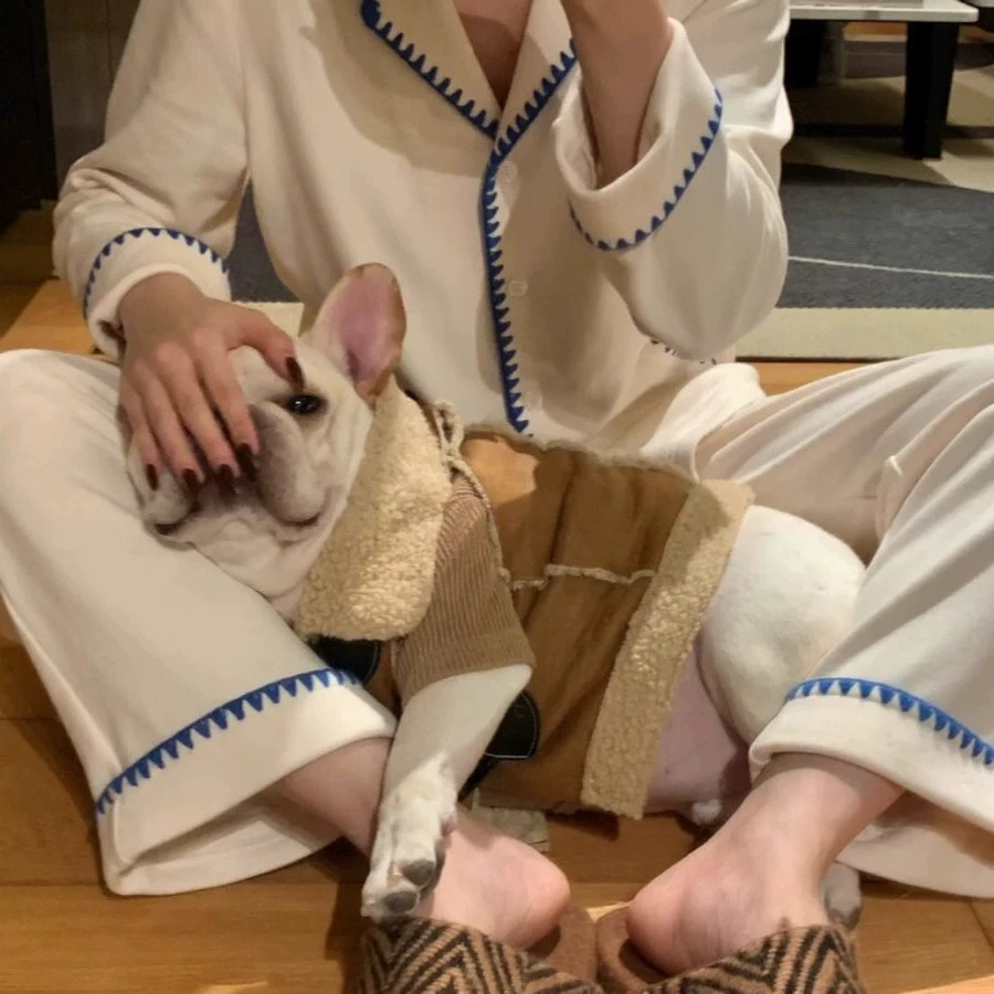 2024 зимняя новая корейская версия минималистская сладкая сетка красный ветер девушка синяя сторона де бархат пижамы женская домашняя одежда