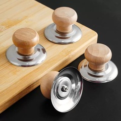 木製鍋蓋ハンドル鍋蓋キャップトップビーズユニバーサルガラス蓋ステンレス鋼蓋トップキャップ火傷防止鍋蓋ヘッド家庭用