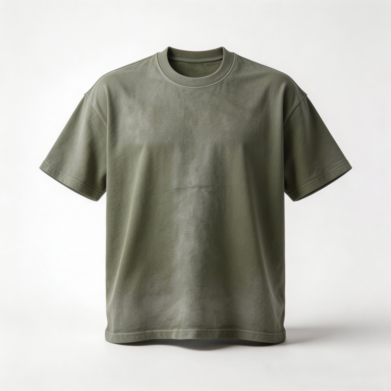 Summer American-style washed vintage solid color short-sleeve T-shirt for men and women, retro tie-dye loose heavyweight top Summer American-style washed vintage solid color short-sleeve T-shirt for men and women, retro tie-dye loose heavyweight top