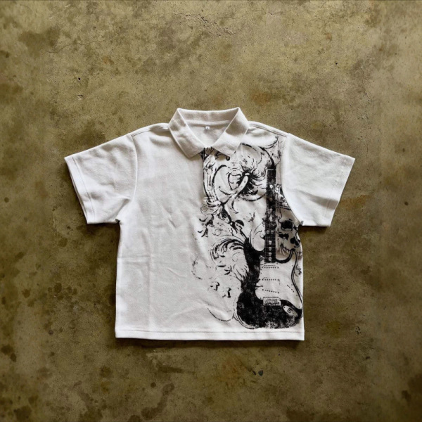 Fashionable spring retro trend short sleeve T-shirt for men and…