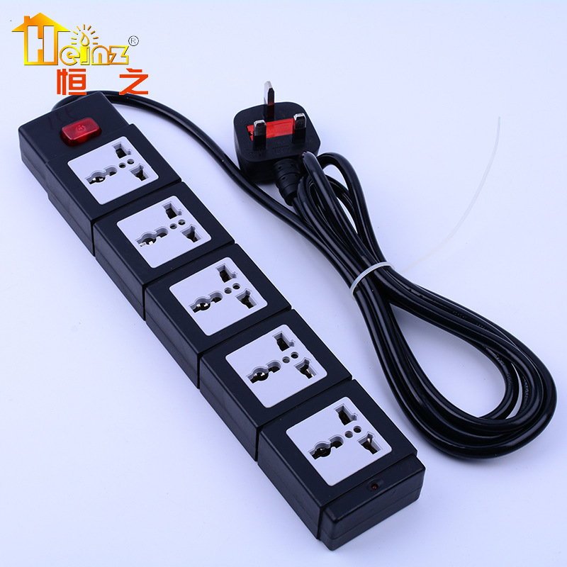 155 Gran Bretaña con enchufe de interruptor de fusible con enchufe de conexión de cable fabricantes de enchufe de fila