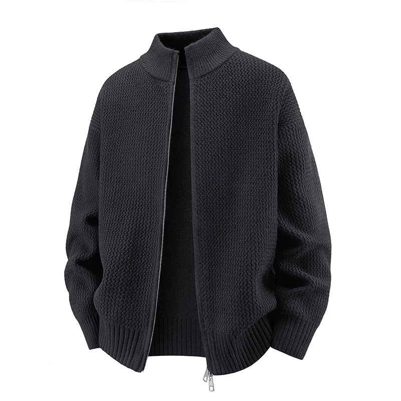 Herren-Cardigan mit Wellenmuster – Oversized-Pullover mit offener Vorderseite, weiche Modalmischung, kuscheliges Winter-Layering-Teil für Casual & Streetwear_voghion.com