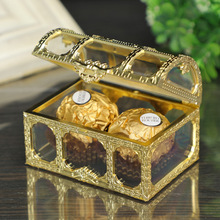 欧式百宝箱透明糖果盒费列罗包装塑料盒婚礼节庆回礼伴手礼喜糖盒