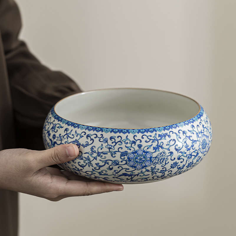 汝窯蓮茶洗い大型家庭用茶粕タンク茶室クラブ建水カンフー茶道アクセサリー水盂ペン洗浄|undefined