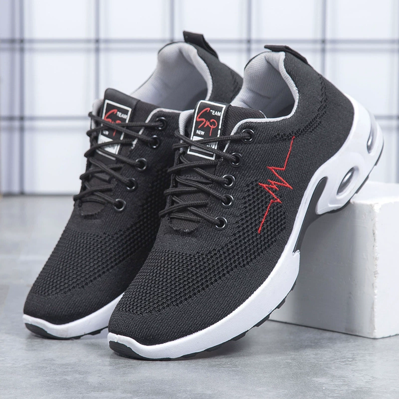 Мужская обувь, четыре сезона, летающие тканые кроссовки, универсальная повседневная обувь на шнуровке спереди, фабричная оптовая продажа, мужская обувь