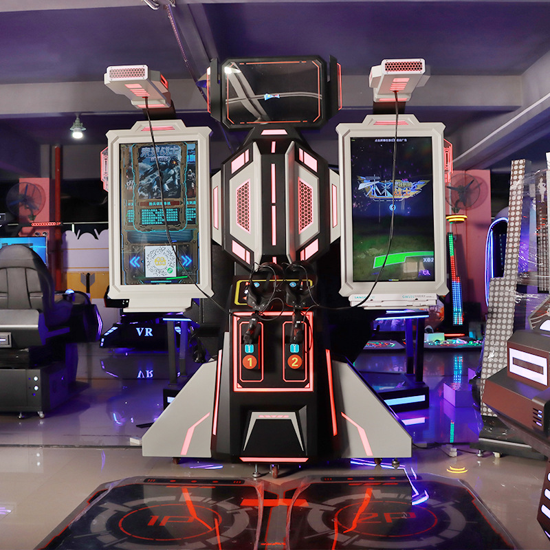 Interactivo interior en línea para dos jugadores VR futuro campo de batalla inmersivo simulación de guerra sensación física equipo de entretenimiento virtual de ocio