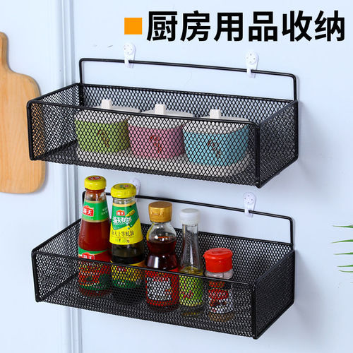 Storage basket wall-mounted hooks without drilling, shelf for bedroom wall hanging, dormitory bedside basket, hygiene