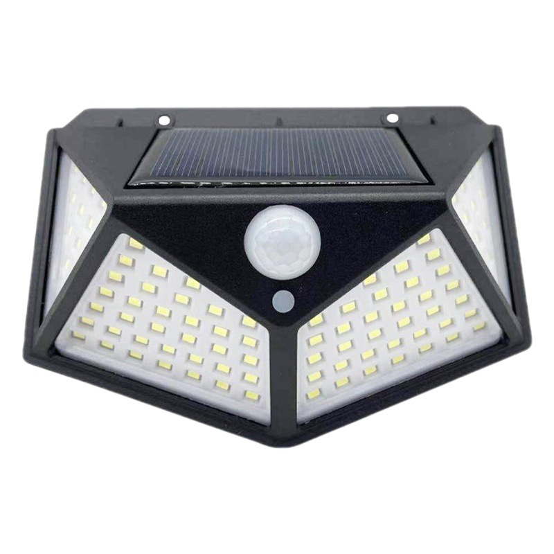 2021 nueva lámpara solar lámpara de pared al aire libre 100 lámpara de inducción del hogar lámpara de patio de cuatro lados cableado luminoso-libre