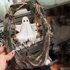 跨境新品Halloween Swing Ghost Decoration万圣节幽灵秋千装饰品