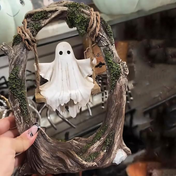 跨境新品Halloween Swing Ghost Decoration万圣节幽灵秋千装饰品|undefined