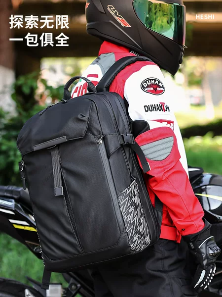 Outdoor Riding Zeus Backpack Black Samurai Backpack Expansion Helmet Basketball Bag Multifunctional Computer Double Bag