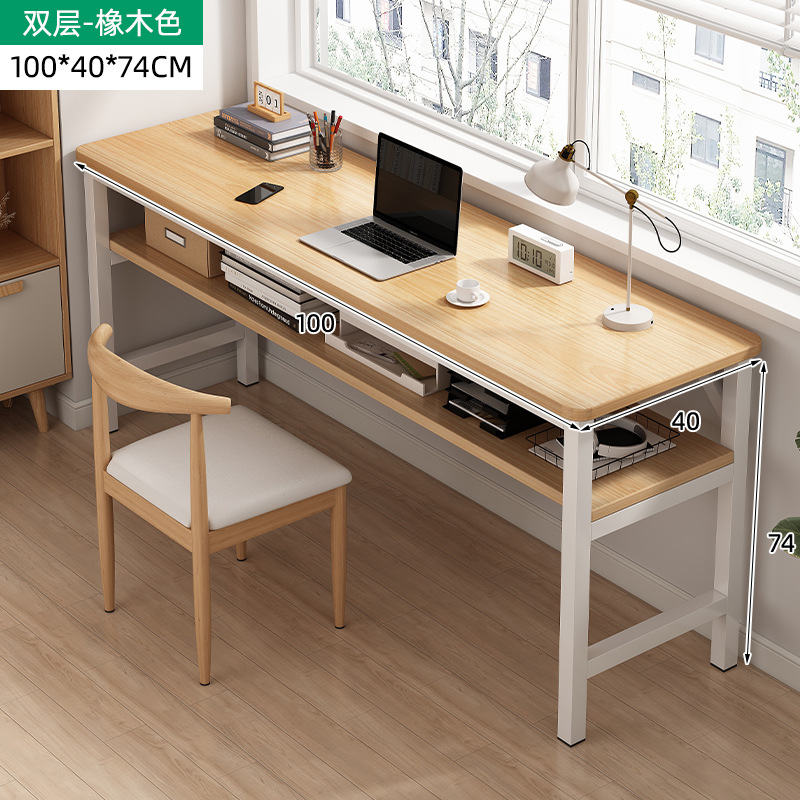 Escritorio simple estrecha mesa larga casa doble trabajo escritorio estudio alquiler casa pared escritorio de la computadora
