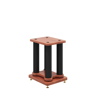 Electric car big tripod Shock-Absorbing Base Bookshelf Box - 40-high-pair-of-small-cylinders-top-support-2025-nan-wood-color