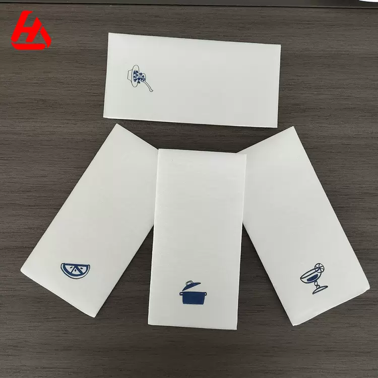 亚马逊热销酒店派对宴会西餐厅刀叉包纸巾定制一次性无尘纸餐巾