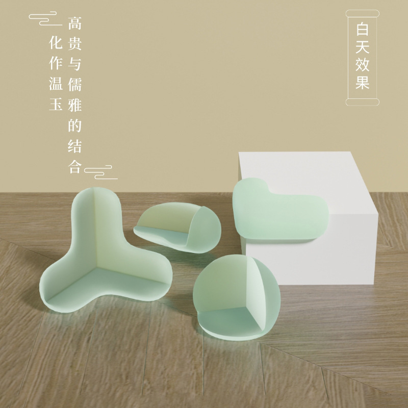 Anti-collision corner new luminous transparent thickened table corner anti-collision protective corner silicone protective cover baby and children soft corner