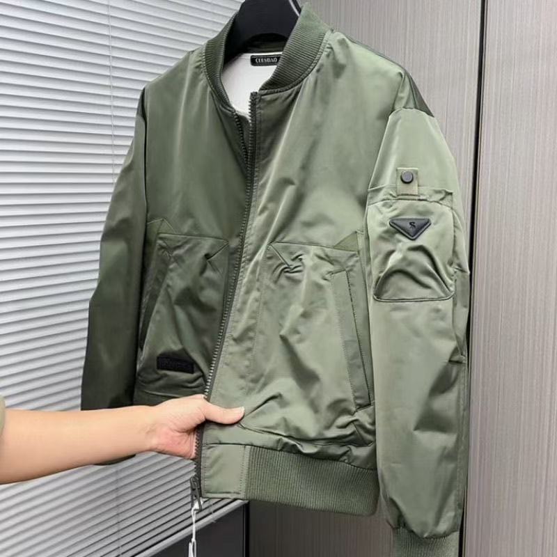 春秋日系复古工装棒球领外套美式飞行夹克百搭基础男士外套上衣潮|undefined