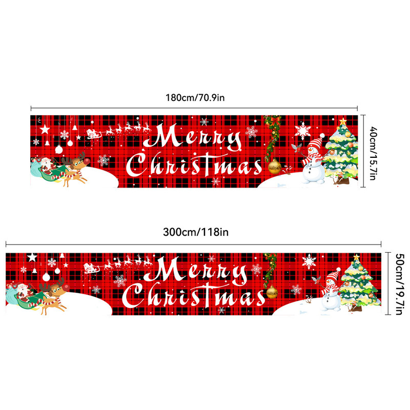 Amazonクロスボーダー新しいクリスマスカプレットドアカーテンお祭り雰囲気アレンジメントクリスマスフラッグ背景布バナー|undefined