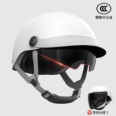 motorcycle helmet for men and women, Motosiklet kaskı (dəbilqə) - 618-whitesunscreen-inner-mirrorsunscreen-long-mirror