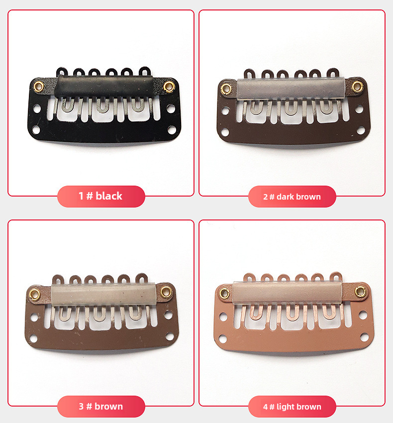 3.2cm six-tooth wig hair extension BB clip metal paint DIY head accessories hair clip beret clip_voghion.com