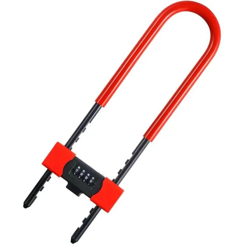 Password glass door lock, double-door password lock, electric vehicle password, extended password glass door lock, anti-theft U-shaped lock pic 12