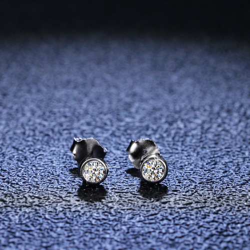 S925 Silver Earrings for Women, T Brand Bubble Stud Earrings, Elegant and Simple Wedding Earrings, Moissanite Gift Ear Accessories, Factory Wholesale