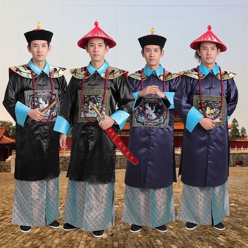 古代清朝官服宮廷古裝皇后皇帝龍袍男大臣太監侍衛清代官兵演出服