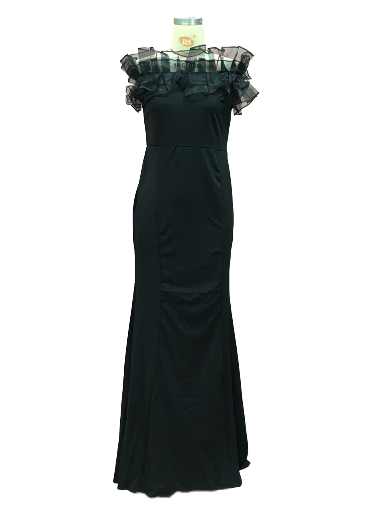 Elegantes Damen Strickkleid Mit Ein-schulter-schnitt Und Rüschen_voghion.com