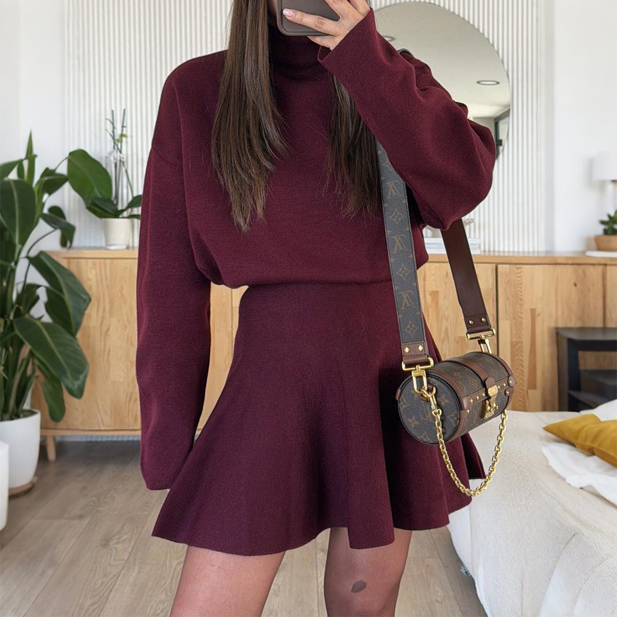 Damen-Freizeit-Sportswear-Set mit Stehkragen, zweiteilig, Herbst-Winter-Stil_voghion.com