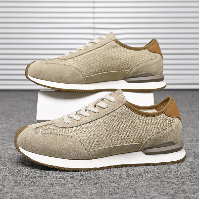 2026 Summer New Men's Casual Sports White Shoes Korean Fashion Trendy Breathable Versatile German Training Shoes