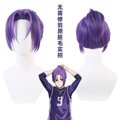 Doukou Yuying Lingwang Cos Wigs Purple One-piece Braided Hairstyle Costume Blue Prison Anime Cos Wigs