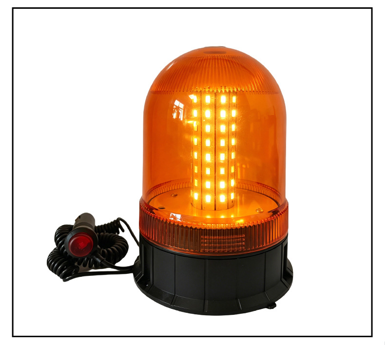 80Led Vehicle-Mounted Magnetic Warning Light 10-30V Yellow Strobe Light Construction Vehicle Forklift Construction Signal Indicator Light