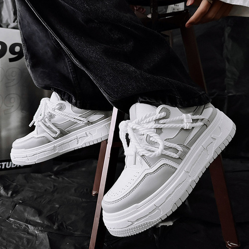  new men's shoes collection low-top Hong Kong style thick-soled bread shoes canvas shoes star style beggar shoes