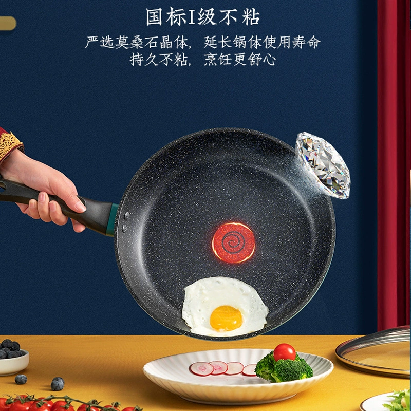 Набор посуды Jiuyang Guofeng, сковорода-wok, кастрюля-поднос, антипригарный набор из 3 предмета, индукционная плита, открытое пламя, универсальный с лопаткой