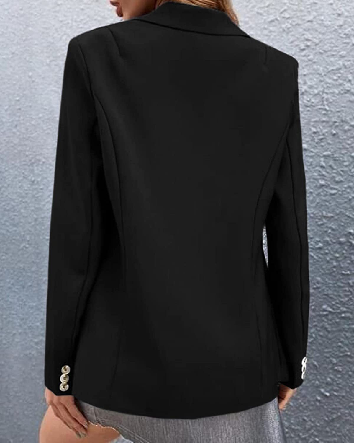 350g Weight Blazer Outerwear Type Long Sleeve Sleeve Length Single Breasted Placket Type Spandex, Polyester Fabric Type Blazer Tops Type Business, Cocktail Party Occasion Turndown Neckline Slim Fit Type Solid Color Pattern Spring, Autumn Season Women's Gender Elegant, Streetwear Style Women's Blazer Long Sleeve Blazers Elegant Streetwear Solid Color 13