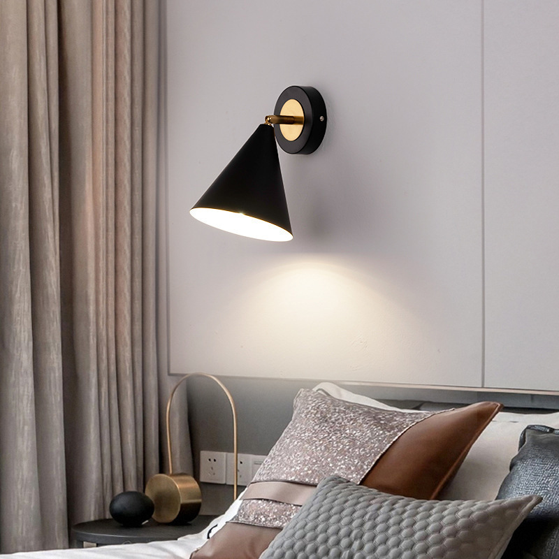 Pasillo del hotel giratorio dormitorio lámparas de pasillo minimalistas modernas y creativas lámparas de pared lámparas de pared estudio simple pared cabezal de cama para leer