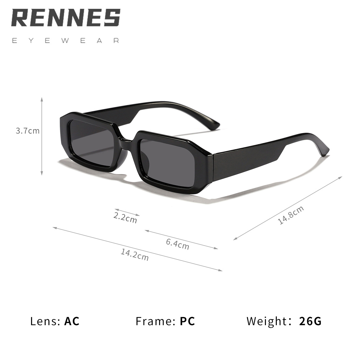 Nuevas gafas de sol a juego cuadradas europeas y americanas transfronterizas